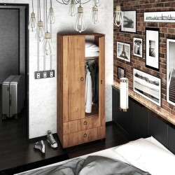 Juno Geyim Dolabı - Cəviz - Decoroom Collection