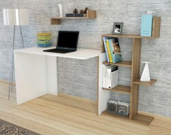 Juron Çalışma Masası - Ağ/Cəviz - Modev (1)