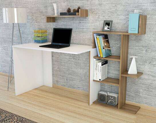 Juron Çalışma Masası - Ağ/Cəviz - 2