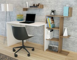 Juron Çalışma Masası - Ağ/Cəviz - Modev