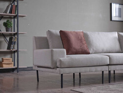 Kagu Serisi İki Yerli Düz Divan - Eviana (1)