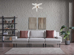 Kagu Serisi Üç Yerli Düz Divan - Eviana