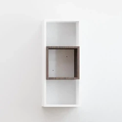 Kamelya Divar Rəfi - Ağ/Cəviz - Decoroom Collection (1)