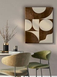 Kətan Bej Ahşap Görünümlü Tablo 1004 - Markaev