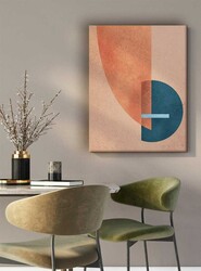 Kətan Bej Renkli Geometrik Modern Tablo 1031 - Markaev