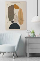 Kətan Bej Soyut Tablo 225 - Markaev