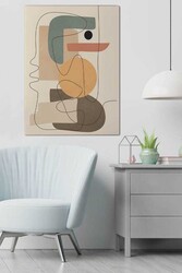 Kətan Bej Soyut Tablo 227 - Markaev