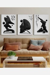 Kətan Black Water Color 3'lü Tablo Seti 0744 - Markaev