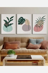 Kətan Bold Tropical 3'lü Tablo Seti 0748 - Markaev