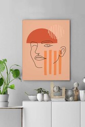 Kətan Botanik Simgeler Deseni Tablo 0406 - Markaev