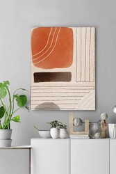 Kətan Dekoratif Çizgiler Deseni Tablo 0424 - Markaev