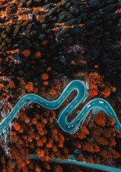 Kətan Doğa ve Yol Manzara Tablo 0119 - 2