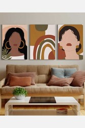 Kətan Draw Girl 3'lü Tablo Seti 0759 - Markaev