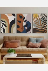 Kətan Floral 3'lü Tablo Seti 0765 - Markaev