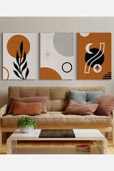 Kətan Floral Simgeler 3'lü Tablo Seti 0764 - Markaev