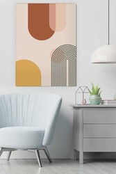 Kətan Gemoetric Minimal Deseni Tablo 0358 - Markaev