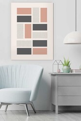 Kətan Geometric Deseni Tablo 0338 - Markaev