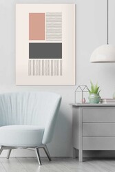 Kətan Geometric Deseni Tablo 0340 - Markaev