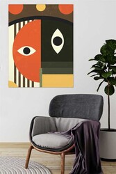 Kətan Geometric Face Deseni Tablo 0460 - Markaev