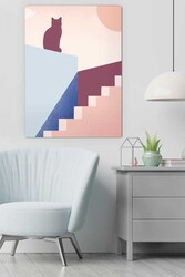 Kətan Geometric House Deseni Tablo 0350 - Markaev