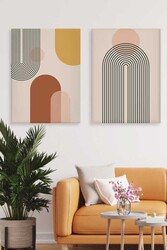 Kətan Geometric Minimal 2'li Tablo Seti 0672 - Markaev