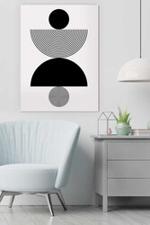 Kətan Geometrik Black Deseni Tablo 0368 - Markaev