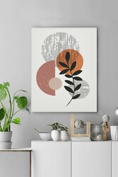 Kətan Geometrik Çiçek Deseni Tablo 0464 - Markaev