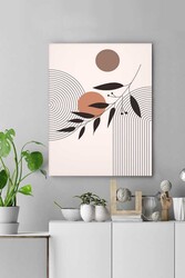 Kətan Geometrik Çiçek Deseni Tablo 0466 - Markaev