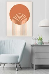 Kətan Geometrik Daireler Deseni Tablo 0468 - Markaev