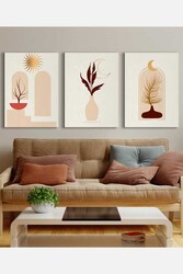 Kətan Gold Minimal 3'lü Tablo Seti 0781 - Markaev