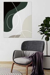 Kətan Green Modern Draw Deseni Tablo 0478 - Markaev