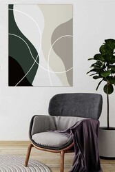 Kətan Green Modern Draw Deseni Tablo 0479 - Markaev