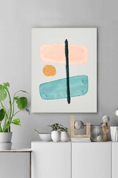 Kətan Green Watercolor Deseni Tablo 0484 - Markaev