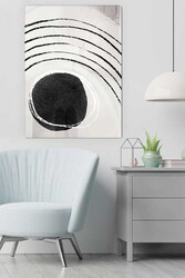 Kətan Gri Dekoratif Deseni Tablo 0488 - Markaev