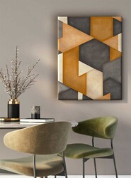 Kətan Hardal Geometrik Tablo 1005 - Markaev