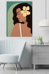 Kətan Kadın Portre Deseni Tablo 0495 - Markaev