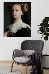 Kətan Kadın Portre Tablo 0085 - Markaev