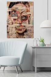 Kətan Kolaj Portre Tablo 0053 - Markaev