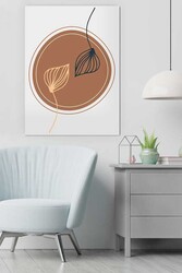 Kətan Koyu Dekoratif Vurgu Deseni Tablo 0835 - Markaev