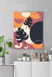 Kətan Koyu Renkli Tropikal Deseni Tablo 0837 - Markaev