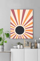 Kətan Koyu Renkli Tropikal Deseni Tablo 0838 - Markaev