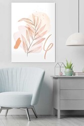 Kətan Light Pink Floral Deseni Tablo 0851 - Markaev