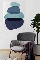 Kətan Mavi Geçişli Tablo 219 - Markaev