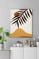 Kətan Minimal Botanik Deseni Tablo 0521 - Markaev