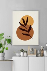 Kətan Minimal Botanik Deseni Tablo 0522 - Markaev