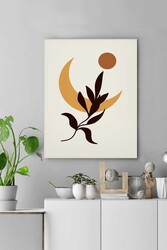 Kətan Minimal Botanik Deseni Tablo 0854 - Markaev