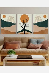 Kətan Minimal Doğa 3'lü Tablo Seti 0797 - Markaev