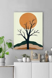 Kətan Minimal Doğa Deseni Tablo 0527 - Markaev