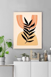 Kətan Minimal Draw Floral Deseni Tablo 0529 - Markaev