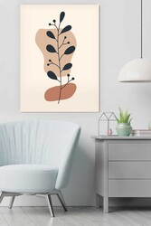 Kətan Minimal Floral Deseni Tablo 0318 - Markaev